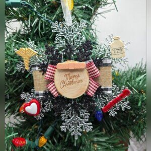 NWT Nurse Ornament Nursing RN Occupation Christmas Holiday Decor OOAK Handmade